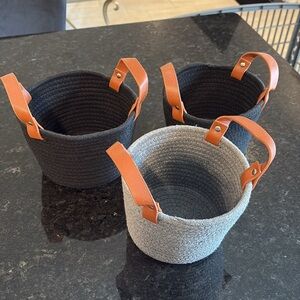 Set of 3 Rope Baskets